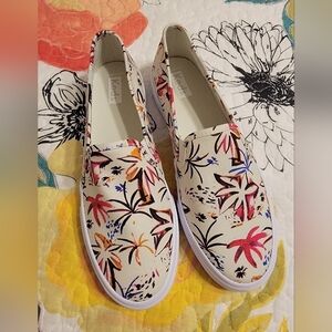 NWOT Keds Ladies Island Print Double Decker Slip On Sneaker/Shoe